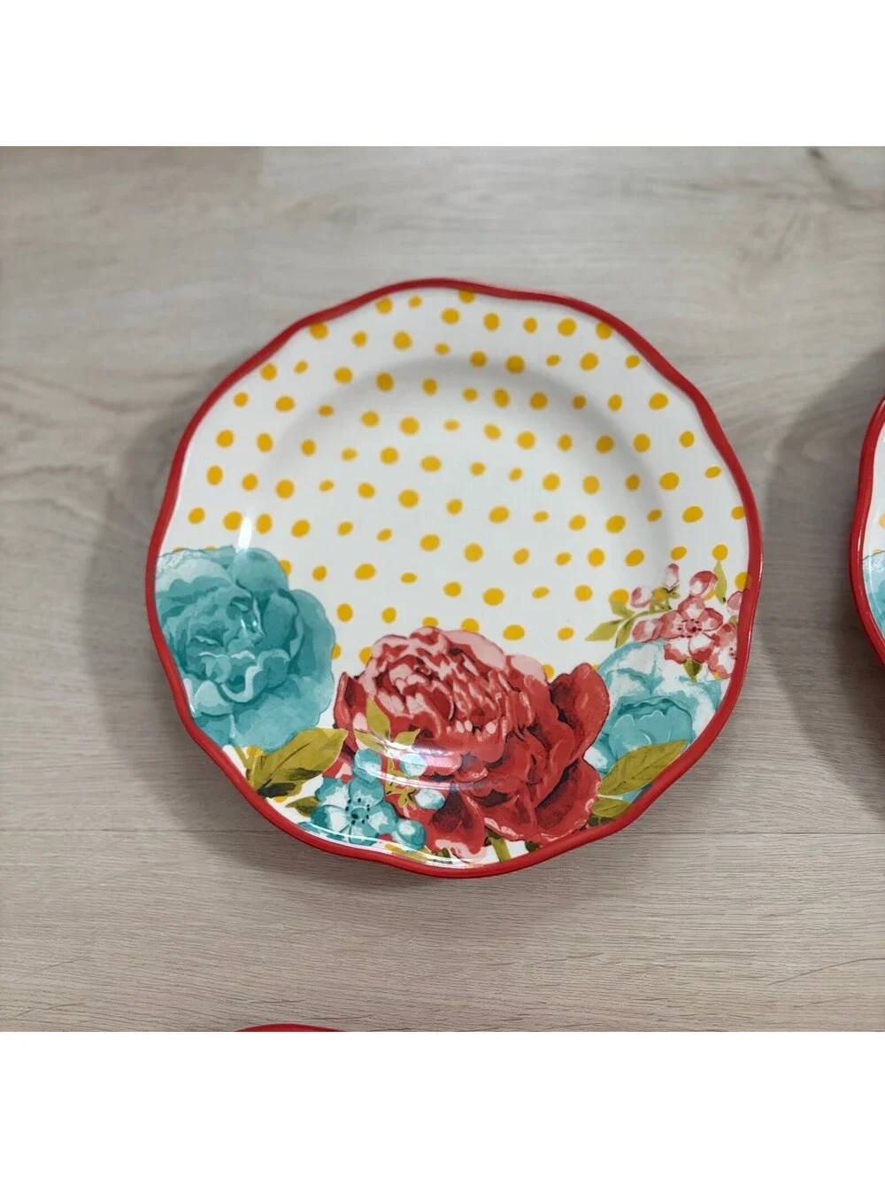 (4) Pioneer Woman NWT Blossom Jubilee Set of 2 Dinner Plates & 2 Salad Plates